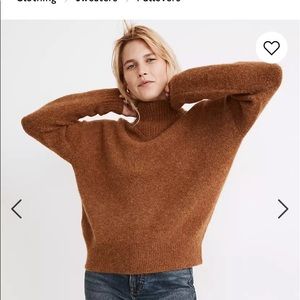 Madewell Dillion Mockneck Sweater in Heather Cumin